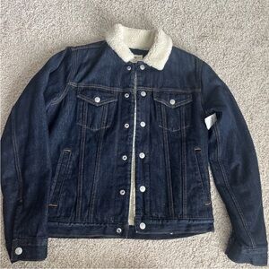 GAP Dark Blue Sherpa-Collar Jacket